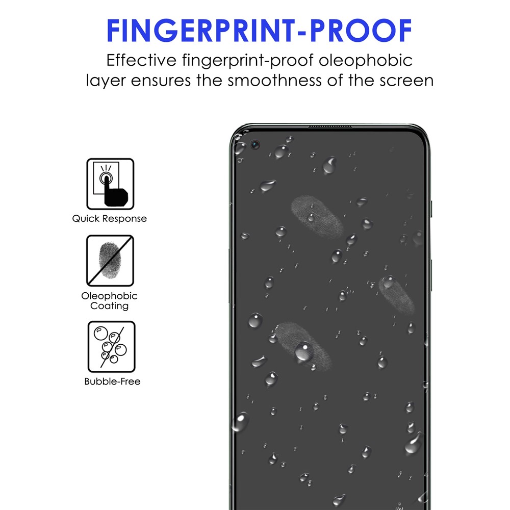 For OnePlus Nord 2T 5G Full Cover AGC Tempered Glass Full Glue Black Edge Explosion-proof Screen Protector-2