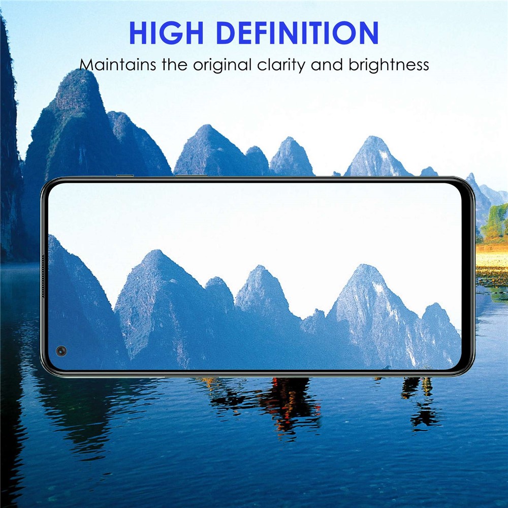 For OnePlus Nord 2T 5G Full Cover AGC Tempered Glass Full Glue Black Edge Explosion-proof Screen Protector-3