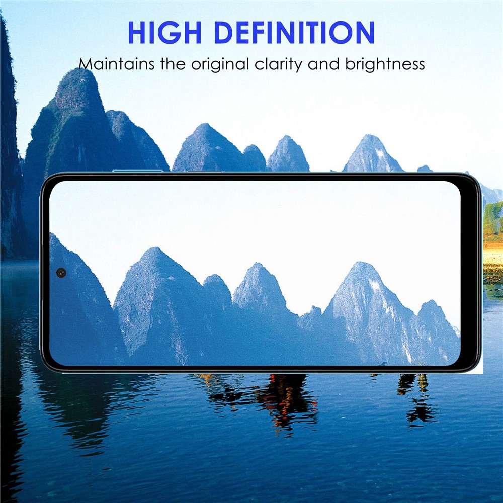 AGC Glass Screen Protector for Motorola Moto G22, Anti-explosion Full Cover Full Glue Black Edge Tempered Glass Film-3