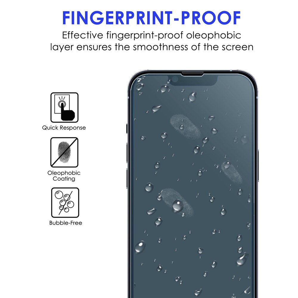 For iPhone 14 Pro Max 6.7 inch Blue-ray Filter Screen Protector, Eye Protection Full Cover Anti-explosion AGC Tempered Glass Film-2