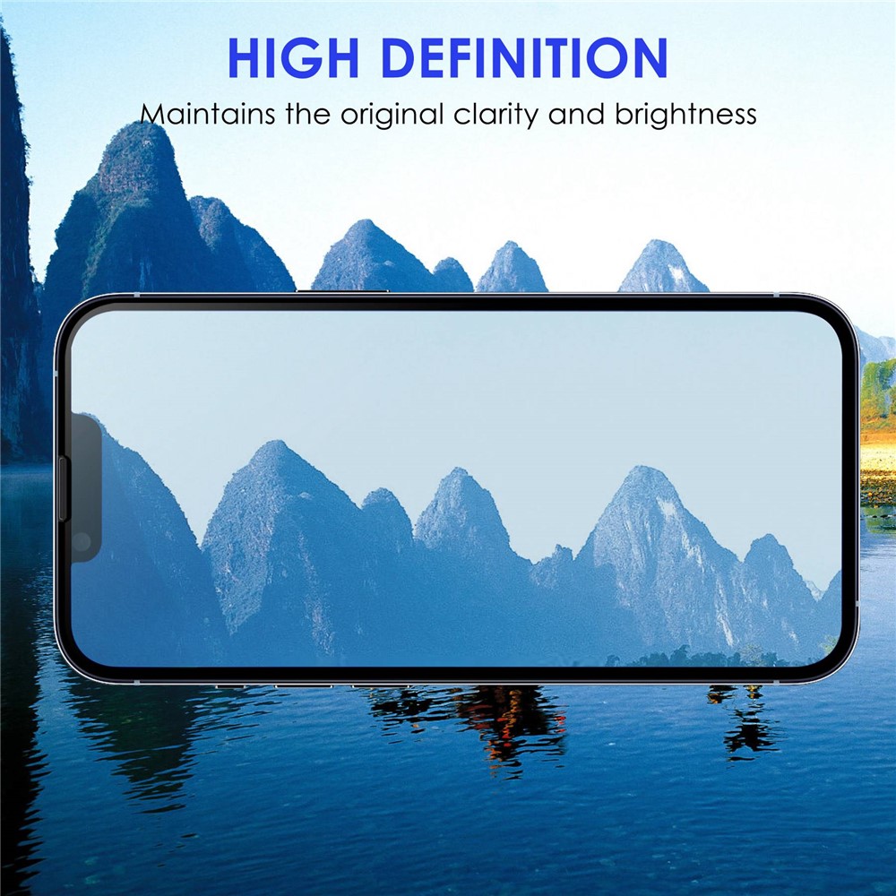 For iPhone 14 Pro Max 6.7 inch Blue-ray Filter Screen Protector, Eye Protection Full Cover Anti-explosion AGC Tempered Glass Film-3