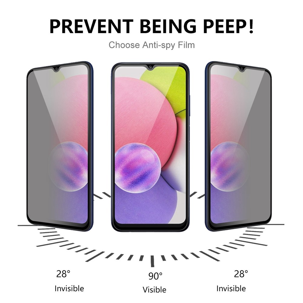 ENKAY HAT PRINCE For Samsung Galaxy F13 5G / A23 4G (164.5 x 76.9 x 8.4 mm) 28 Degree Anti-spy Tempered Glass Film Anti-glare Full Screen Protector-2