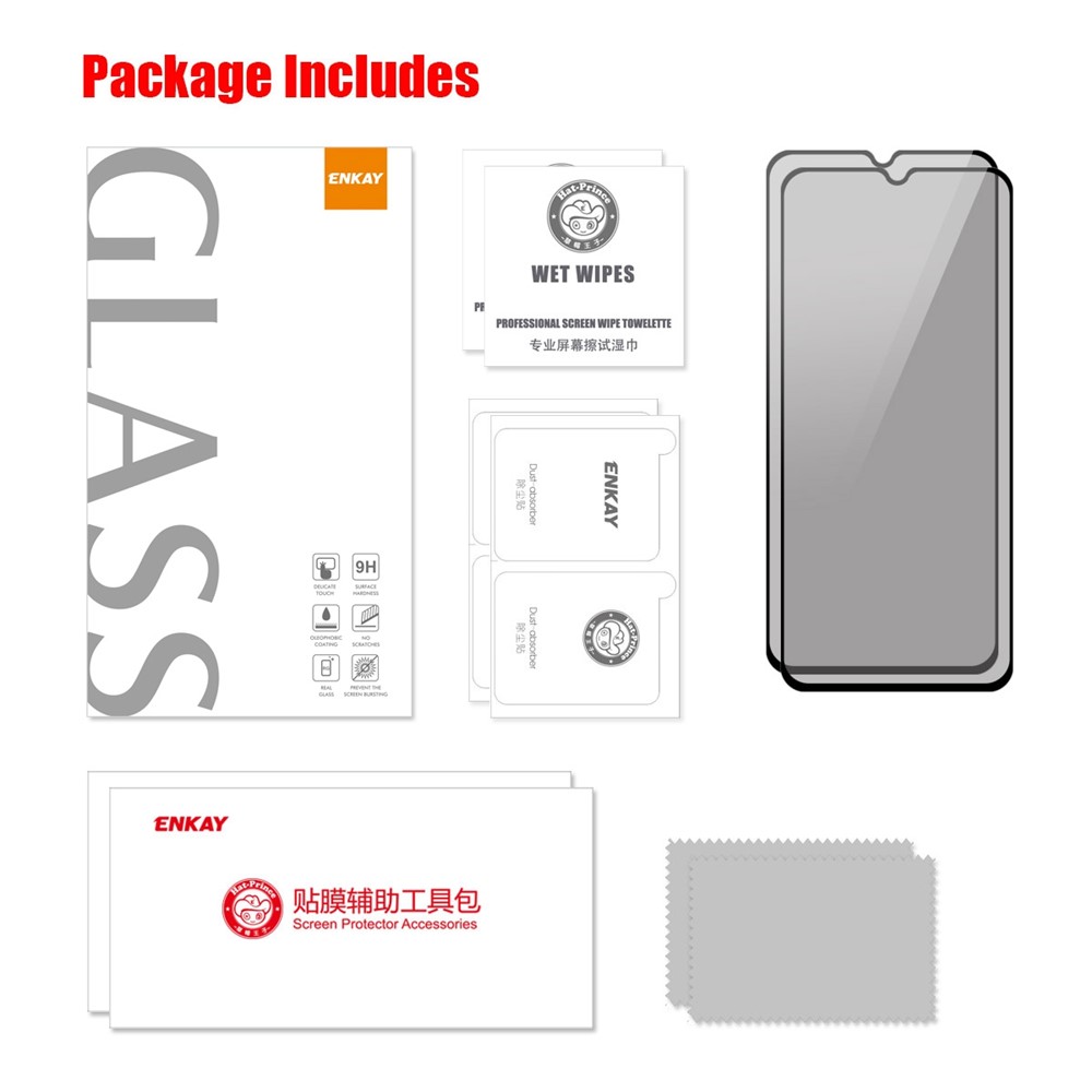 ENKAY HAT PRINCE 2Pcs / Set For Samsung Galaxy M13 5G / M23 5G / F23 5G / M33 5G (Global Version) Tempered Glass Film 28 Degree Anti-spy Full Screen Protector-6