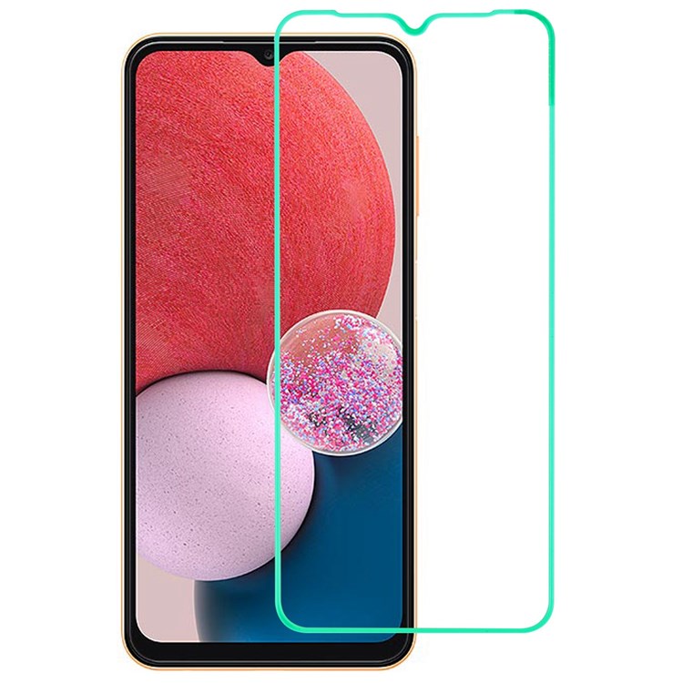 For Samsung Galaxy A13 4G Luminous Screen Protector Anti-explosion Full Covering Anti-scratch Tempered Glass Protective Film - Cyan-1