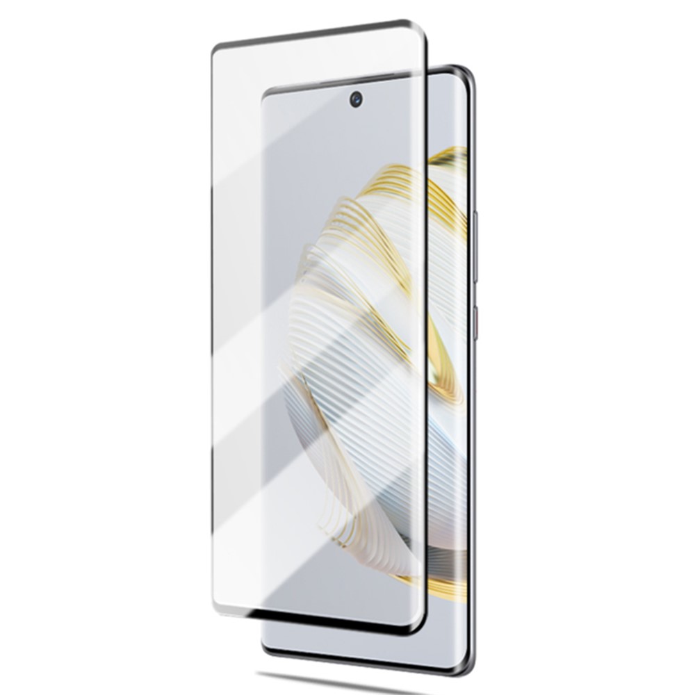 AMORUS For Huawei nova 10 4G Tempered Glass Film 3D Curved Edges Anti-explosion Full Glue Full Screen Protector Silk Printing Edge - Black-3