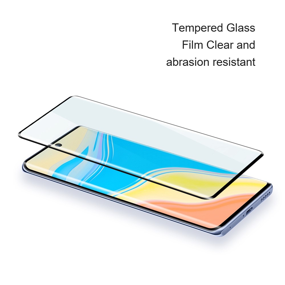 AMORUS For Huawei nova 10 4G Tempered Glass Film 3D Curved Edges Anti-explosion Full Glue Full Screen Protector Silk Printing Edge - Black-4