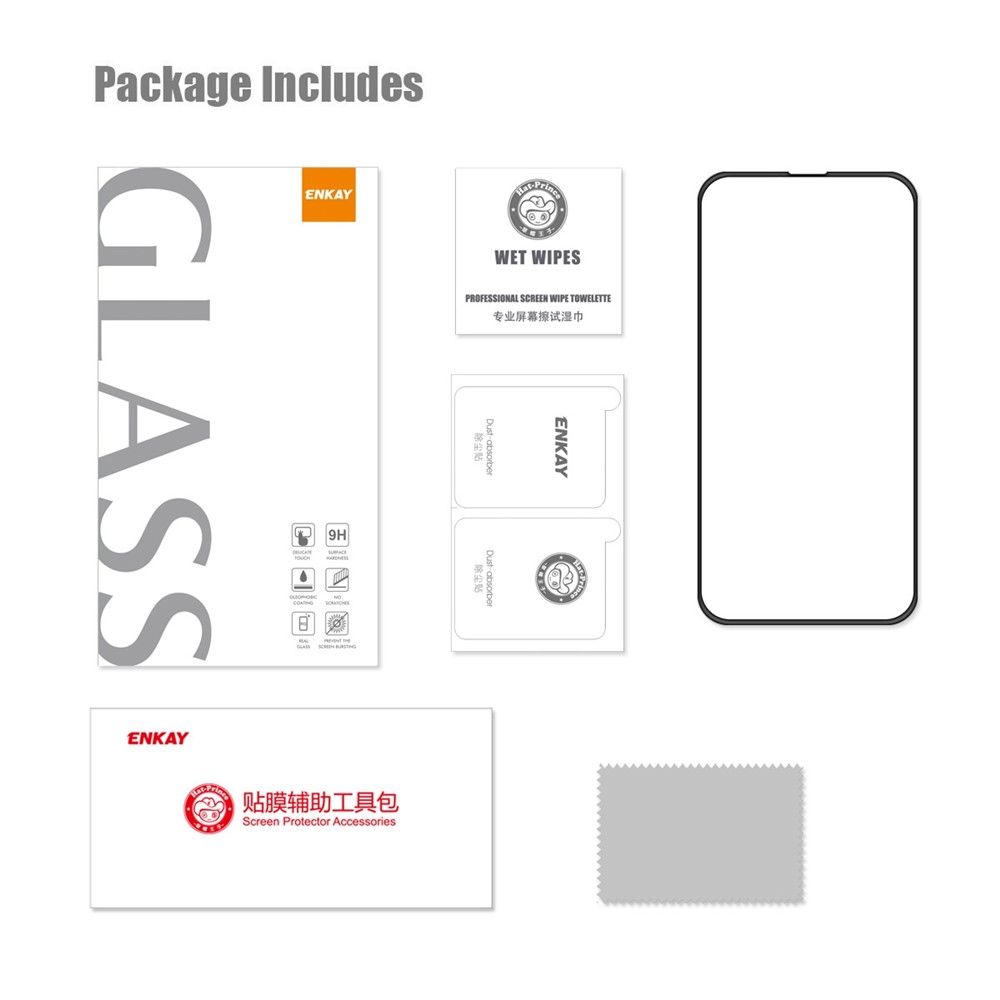 ENKAY HAT PRINCE For iPhone 14 Pro Max 6.7 inch Tempered Glass Full Screen Protector Full Glue Anti-explosion Screen Film-6