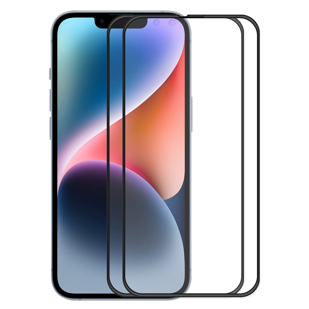 ENKAY HAT PRINCE 2Pcs / Pack for iPhone 14 Max 6.7 inch Full Glue Ultra Clear Tempered Glass Full Screen Protector-1