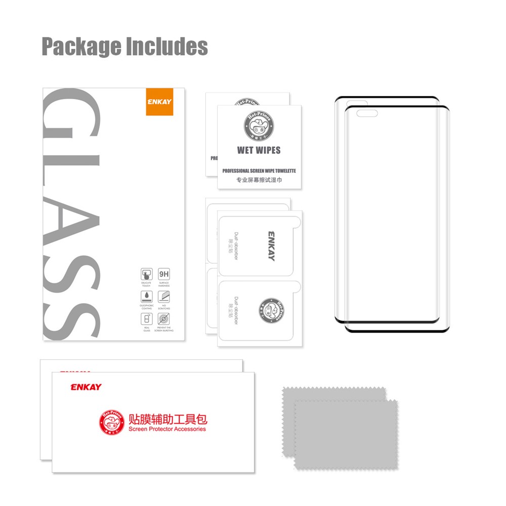 ENKAY HAT PRINCE 2Pcs / Set for Huawei nova 10 Pro 4G 3D Curved Full Screen Protector Anti-explosion Side Glue Tempered Glass Film-6