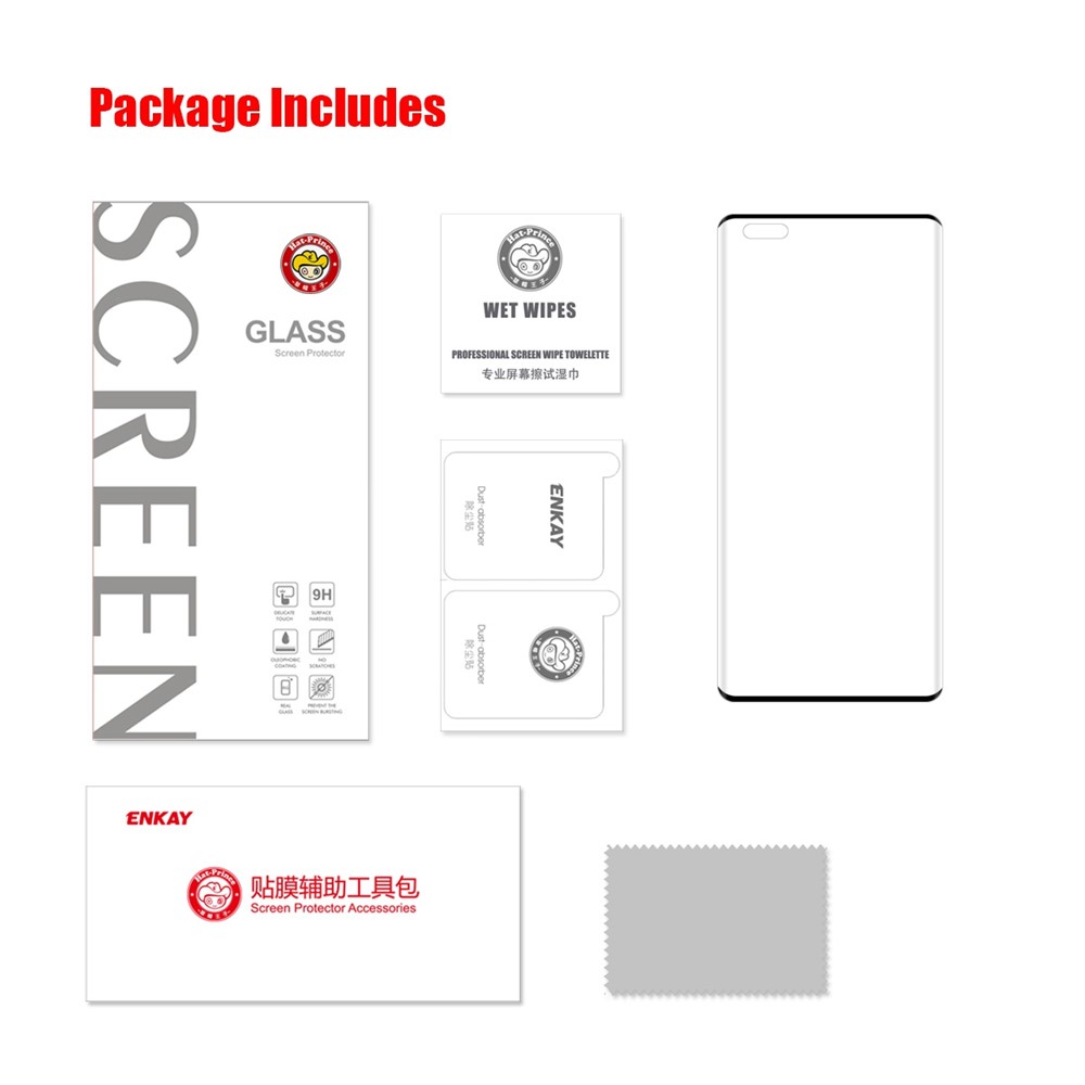 ENKAY HAT PRINCE For Huawei nova 10 Pro 4G Tempered Glass Screen Protector 3D Curved Side Glue Full Cover Anti-explosion Film-7