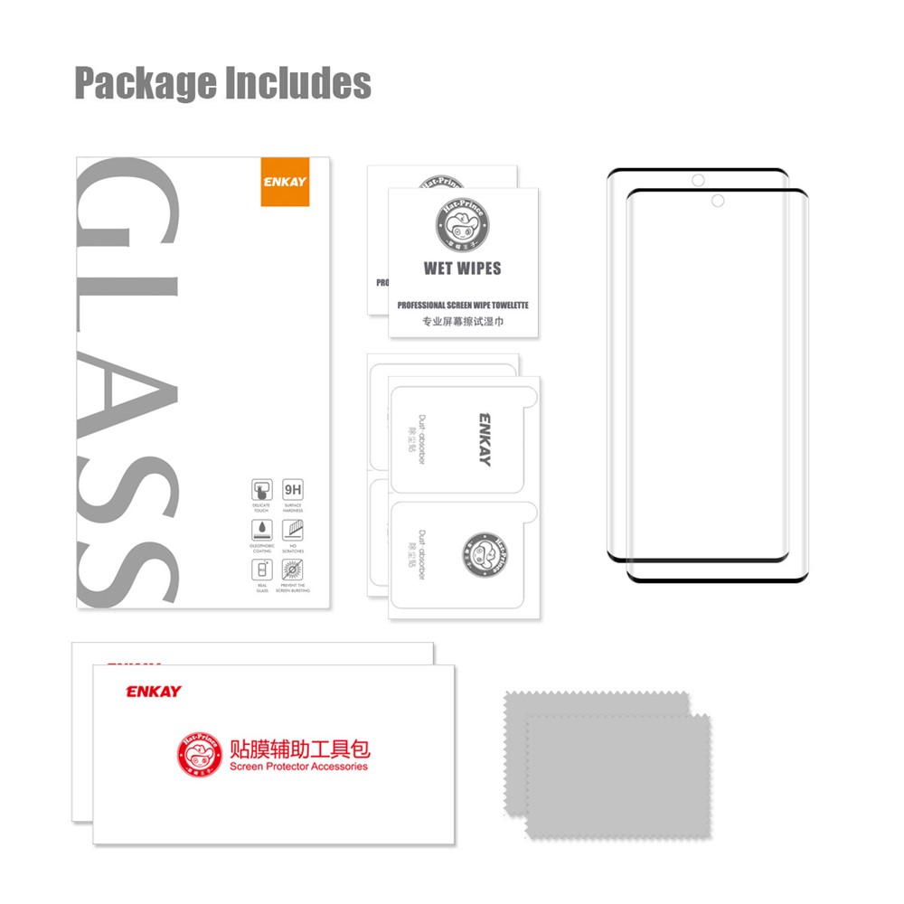 ENKAY HAT PRINCE 2Pcs / Set for Huawei nova 10 4G 3D Curved Tempered Glass Screen Protector Full Cover Side Glue Screen Film-6