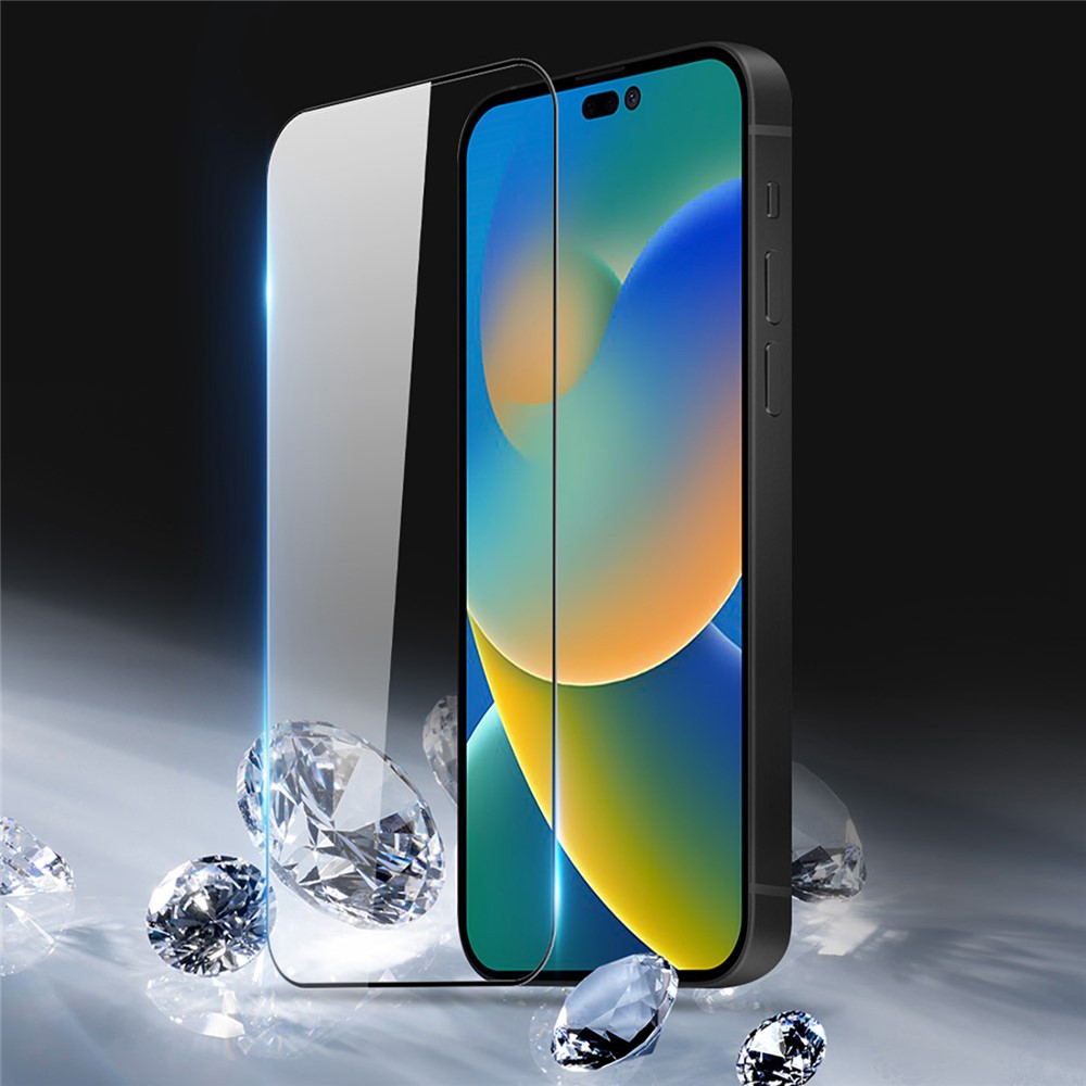 DUX DUCIS For iPhone 14 Pro Max 6.7 inch Medium Alumina Tempered Glass Screen Protector 0.33mm Full Glue Full Cover Explosion-proof Film (10D)-2
