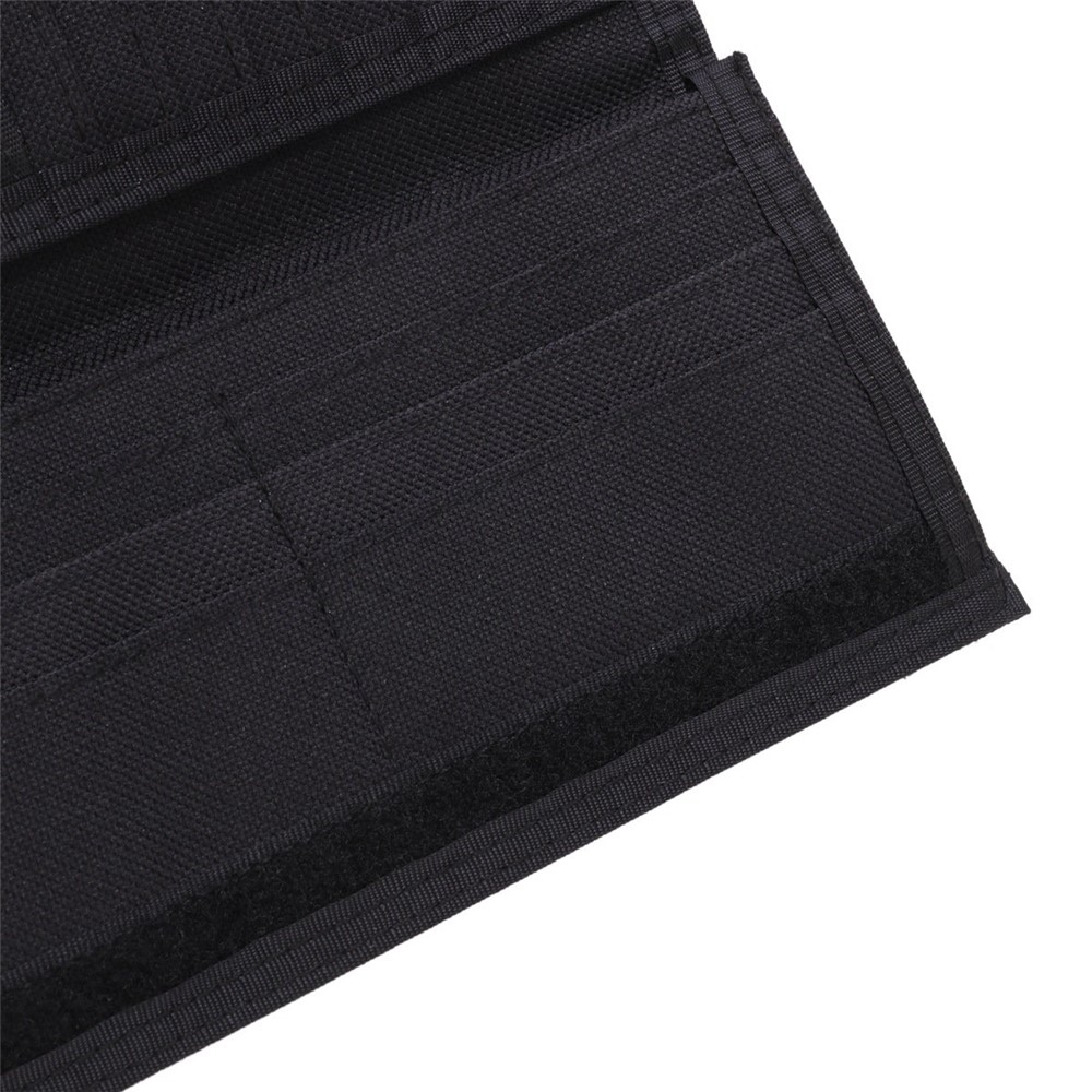 JEMINAL 21705 Men Canvas Long Wallet Multifunctional Card Cash Money Holder Bi-fold Purse - Black-4
