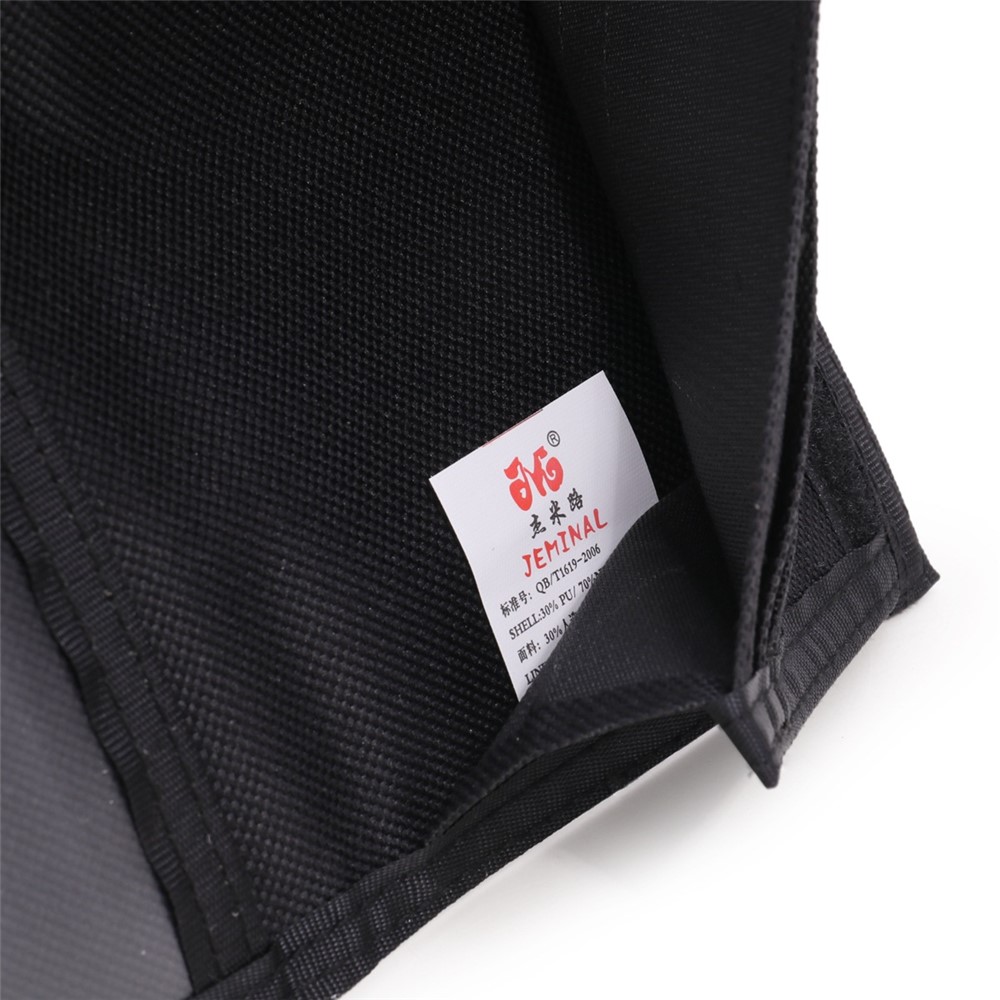 JEMINAL 21705 Men Canvas Long Wallet Multifunctional Card Cash Money Holder Bi-fold Purse - Black-6