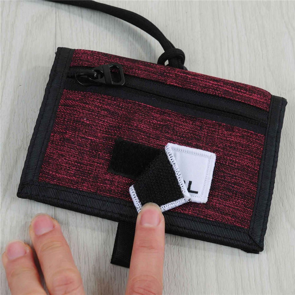 JEMINAL 32139 Canvas Neck Strap ID Card Holder Badge Holder Adjustable Lanyard - Wine Red-5