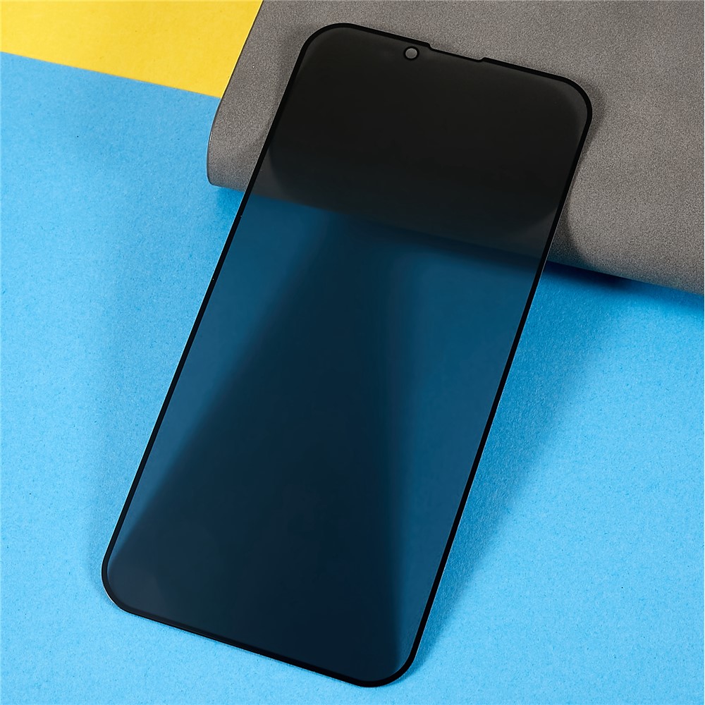 For iPhone 14 Max 6.7 inch Full Screen High Aluminium-silicon Glass Film Anti-peep Privacy Protection Full Glue Silk Printing Anti-scratch Tempered Glass Screen Protector-4