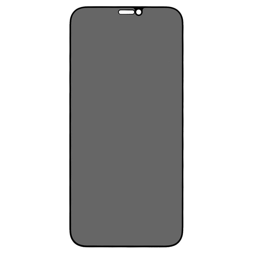 For iPhone 12 / 12 Pro 6.1 inch Anti-spy Silk Printing Full Screen High Aluminium-silicon Glass Film Full Glue Anti-scratch Tempered Glass Screen Protector-2