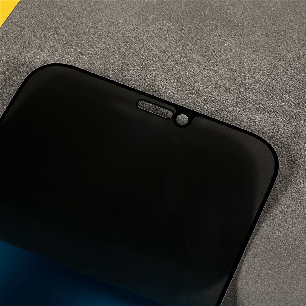 For iPhone 12 / 12 Pro 6.1 inch Anti-spy Silk Printing Full Screen High Aluminium-silicon Glass Film Full Glue Anti-scratch Tempered Glass Screen Protector-5