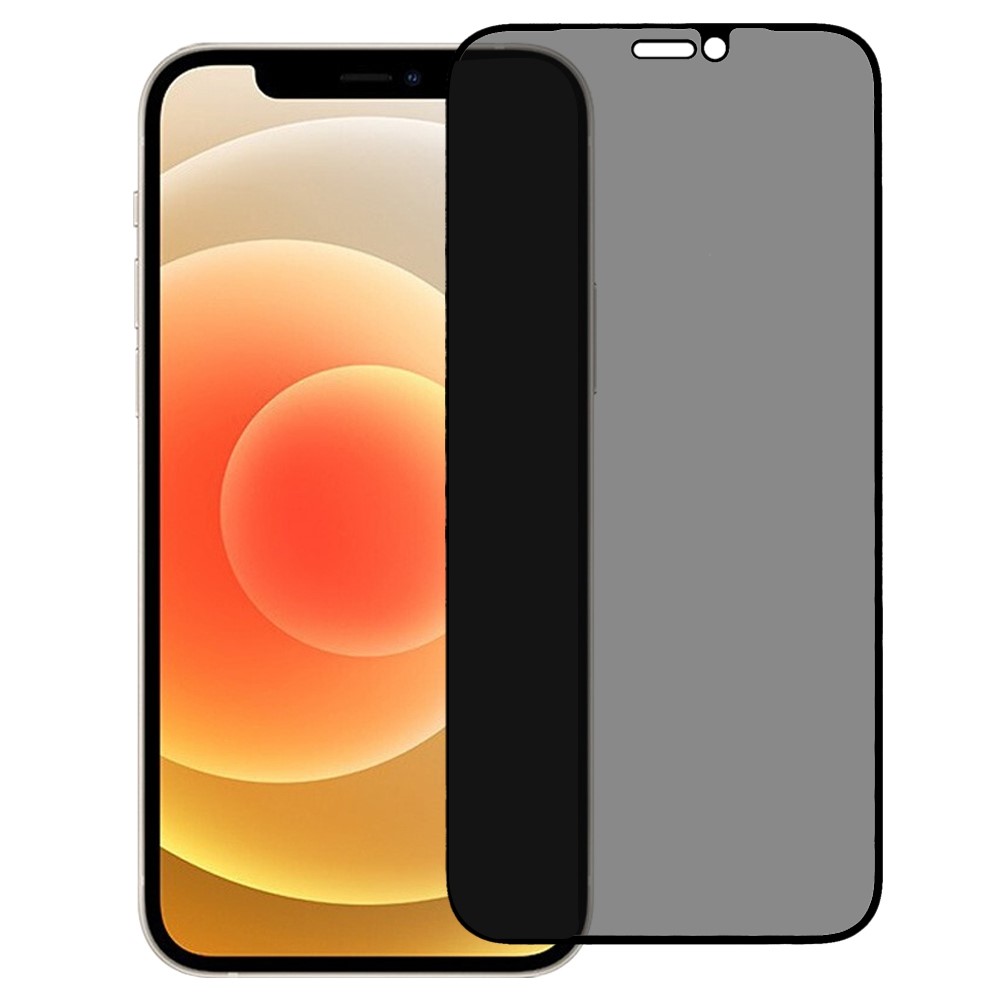 Anti-spy Screen Protector for iPhone 12 mini 5.4 inch, Full Cover Full Glue Silk Printing High Aluminium-silicon Glass Film-1