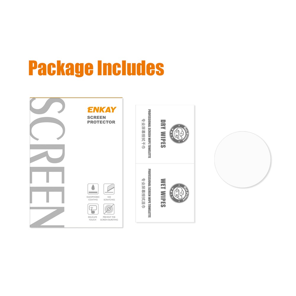 ENKAY HAT-PRINCE for Samsung Galaxy Watch5 40mm High Aluminum-silicon Glass Screen Protector 0.2mm Clear High Touch Full Glue Anti-explosion Film-8