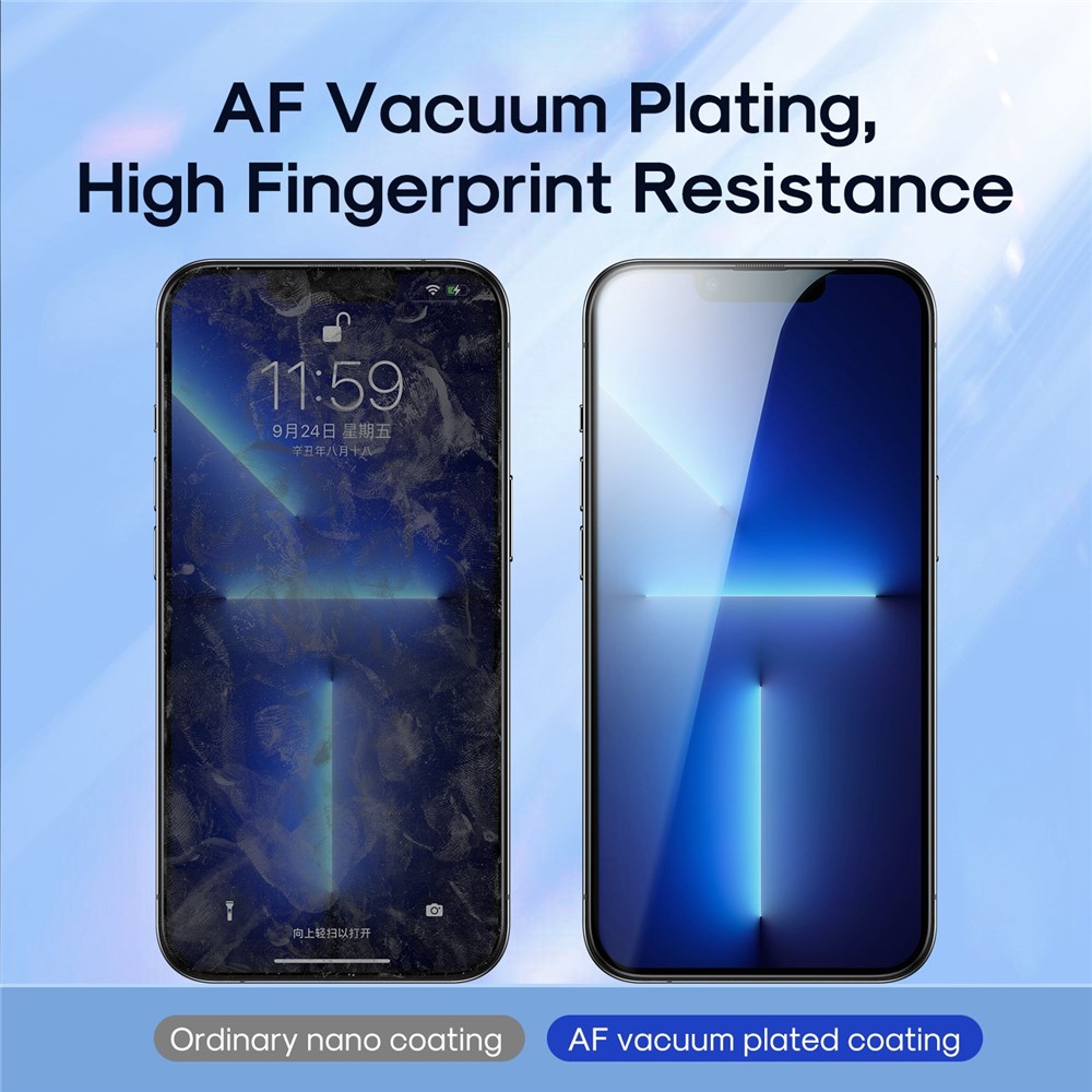 JOYROOM JR-H02 for iPhone 14 Pro 6.1 inch Anti-scratch Silk Printing Screen Protector Anti-explosion Ultra Clear Full Covering Tempered Glass Film-5