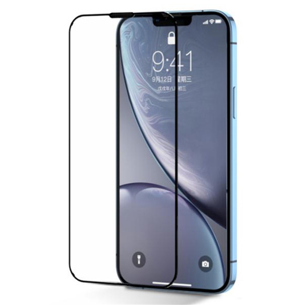JOYROOM JR-H01 for iPhone 14 6.1 inch Silk Printing Screen Protector Anti-explosion Ultra Clear Full Covering Tempered Glass Film-1