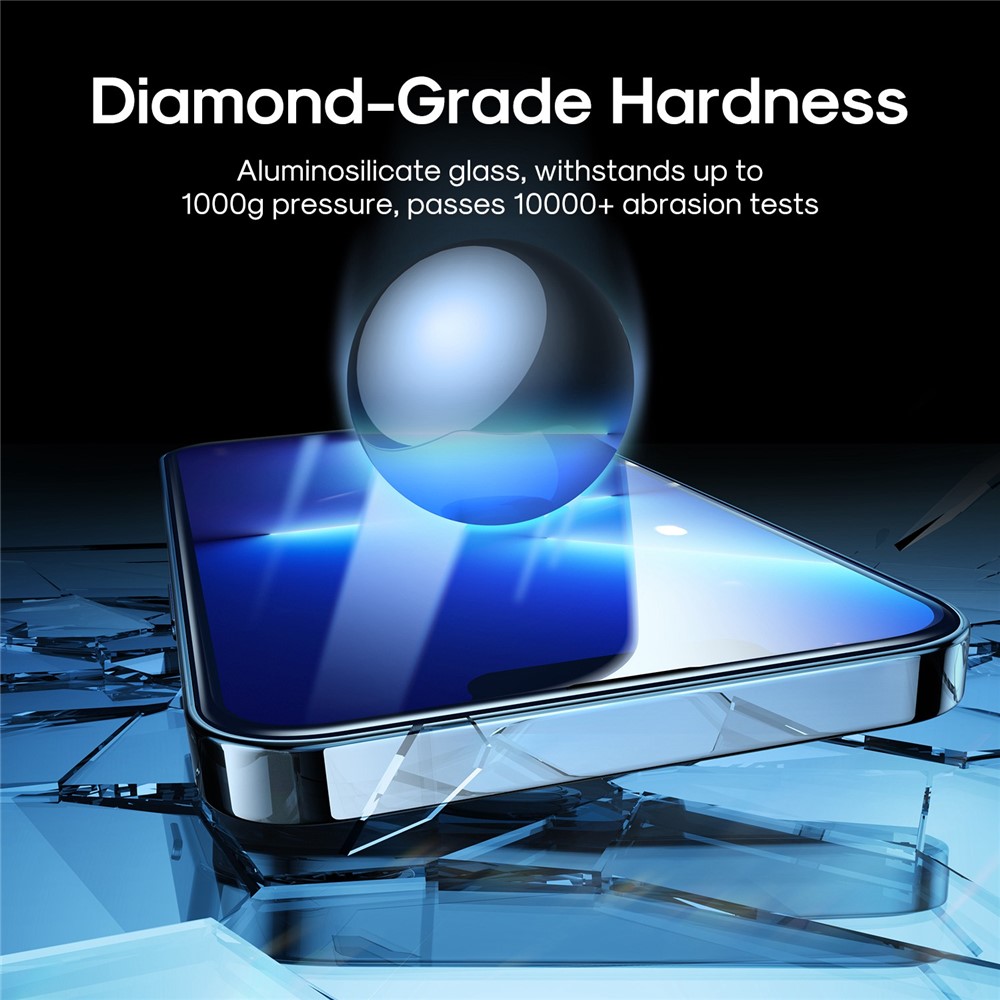 JOYROOM JR-H01 for iPhone 14 6.1 inch Silk Printing Screen Protector Anti-explosion Ultra Clear Full Covering Tempered Glass Film-7