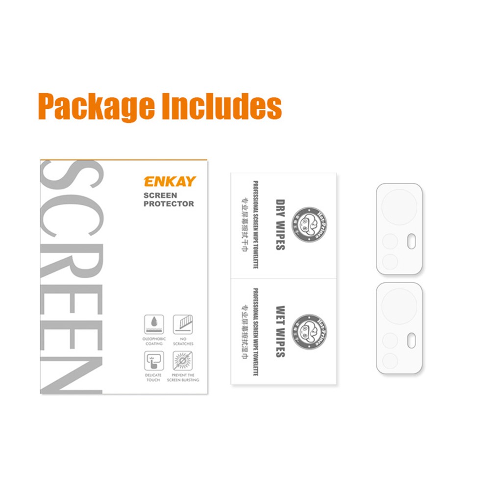 ENKAY HAT-PRINCE 2Pcs / Set for Xiaomi 12 Pro 5G / 12S Pro 5G / 12 Pro (Dimensity) 5G Camera Lens Protector Full Cover Full Glue 0.2mm 9H High Aluminum-silicon Glass Film-9