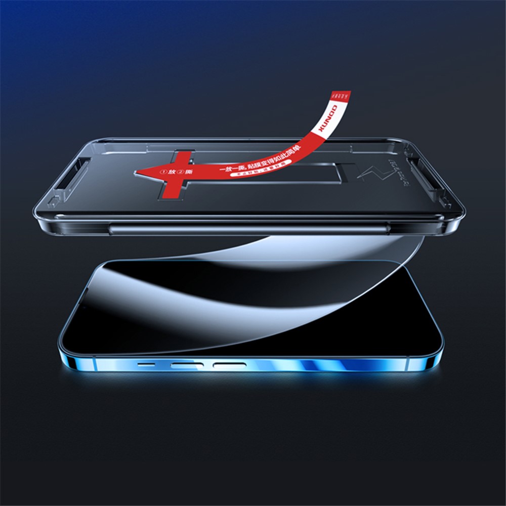 XUNDD For iPhone 14 6.1 inch 9H Hardness Tempered Glass Full Screen Protector with Dust-proof Net and Installation Tool-4