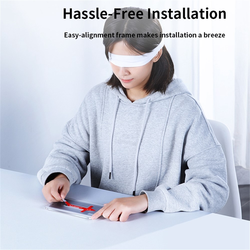 XUNDD For iPhone 14 Pro 6.1 inch Tempered Glass Full Screen Protector Anti-explosion HD Clear Film with Dust-proof Net and Installation Tool-12