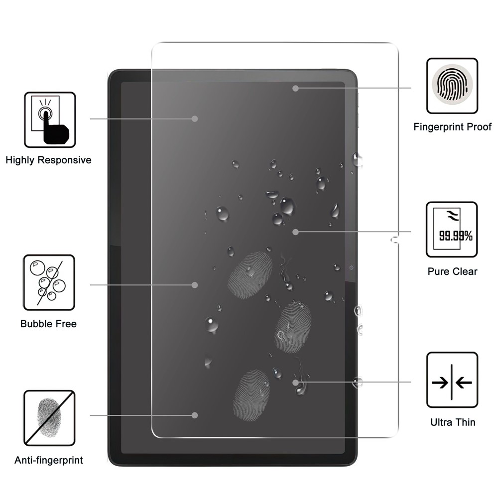 For Lenovo Tab P11 Gen 2 9H Hardness Straight Edge Tempered Glass Film Anti-explosion Full Screen Protector-2