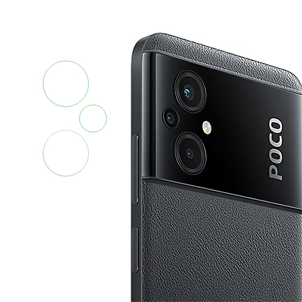 3Pcs / Set High Transmittance Camera Lens Protector for Poco M5 4G, Flexible Clear Oily Glass Anti-dust Phone Rear Lens Film-1