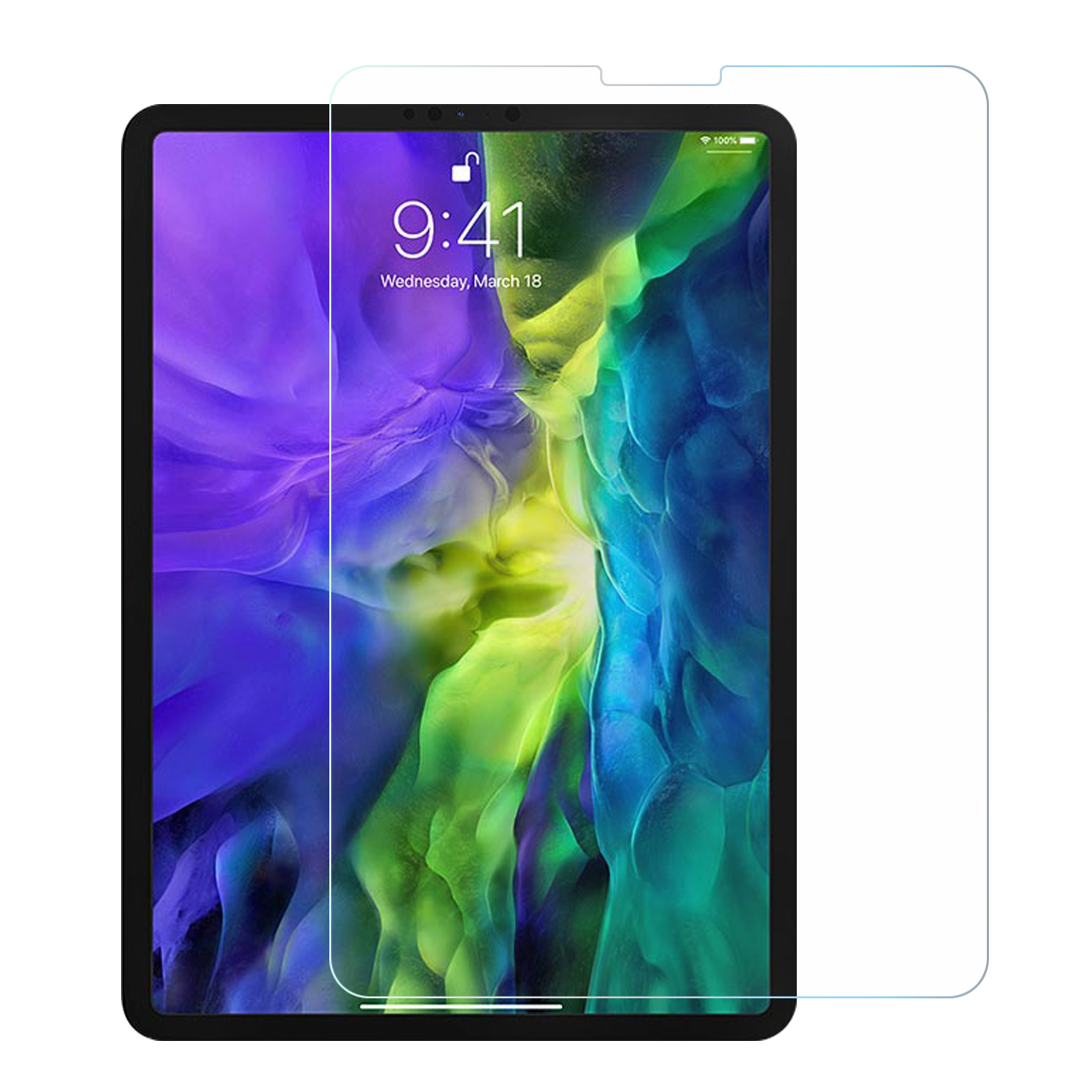 For iPad Air 13 (2026) / (2025) / (2024) Tempered Glass 0.33mm Arc Edge Screen Protector Film (Edge Glue) - Transparent