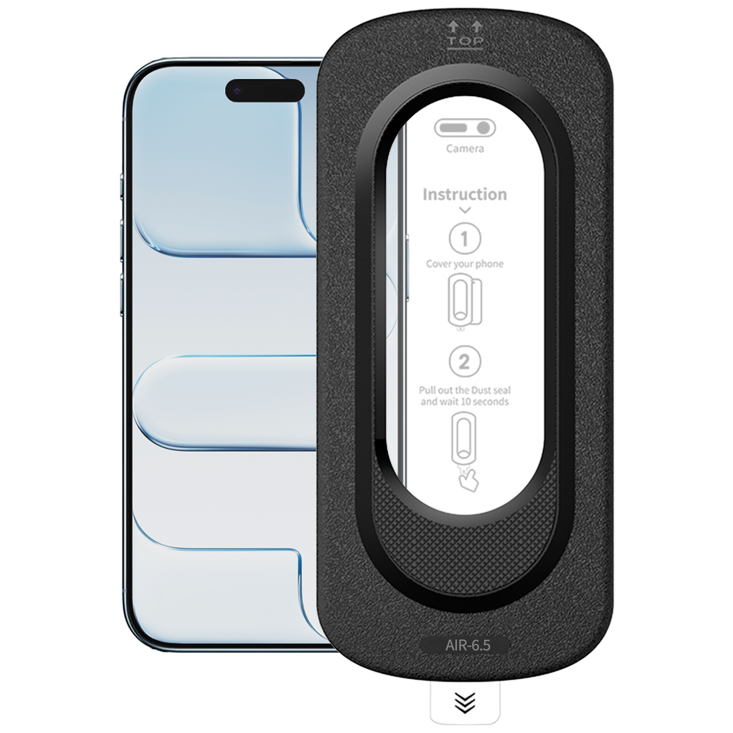 For iPhone Air Full Screen Protector Anti Fingerprint High Aluminium-silicon Glass Film with Dust Removal Installation Tool - Transparent