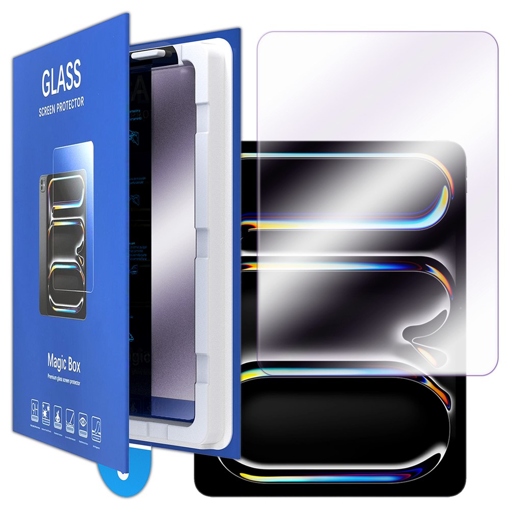 For iPad Pro 13 (2025) / (2024) Screen Protector Anti-blue-ray Tempered Glass Film with Dust-Free Installation Tool