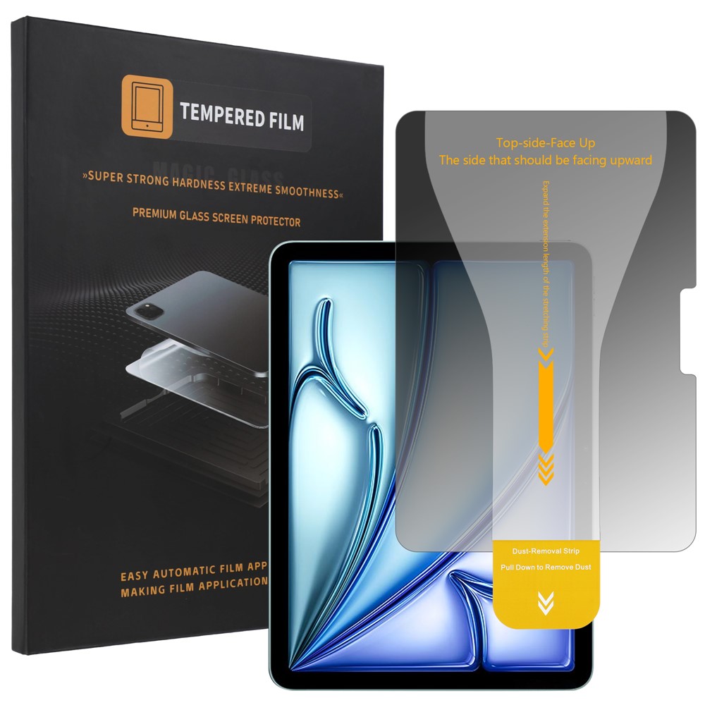 For iPad Air 11 (2026)  /  (2025)  /  (2024) 26° Anti-Spy Full Screen Protector Tempered Glass Film with Dust-free Installation Tool - Black