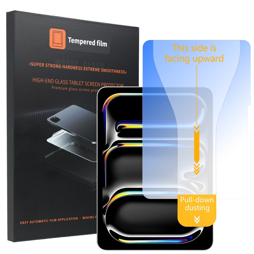 For iPad Pro 13 (2025) / (2024) Anti Blue Ray Full Screen Protector Tempered Glass Film with Dust-free Installation Tool - Transparent