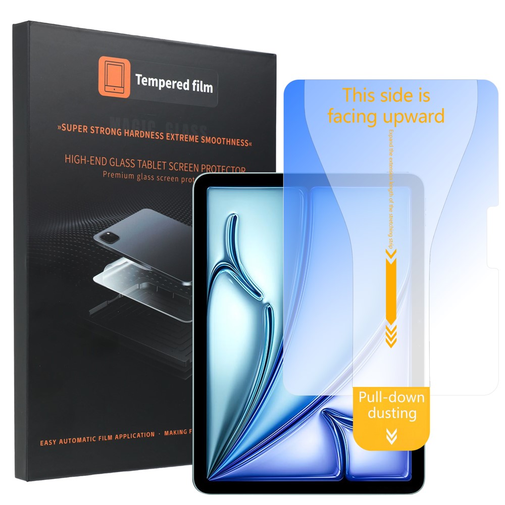 For iPad Air 11 (2026)  /  (2025)  /  (2024) Anti Blue Ray Full Screen Protector Tempered Glass Film with Dust-free Installation Tool - Transparent