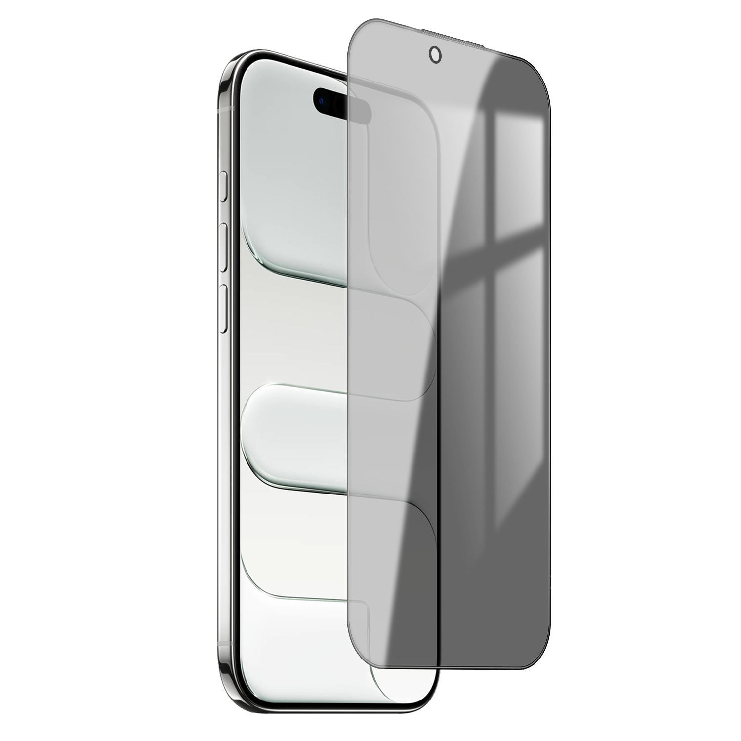 For iPhone Air Privacy Screen Protector AR Anti-Reflective High Aluminium-silicon Glass Anti-Spy Film - Black