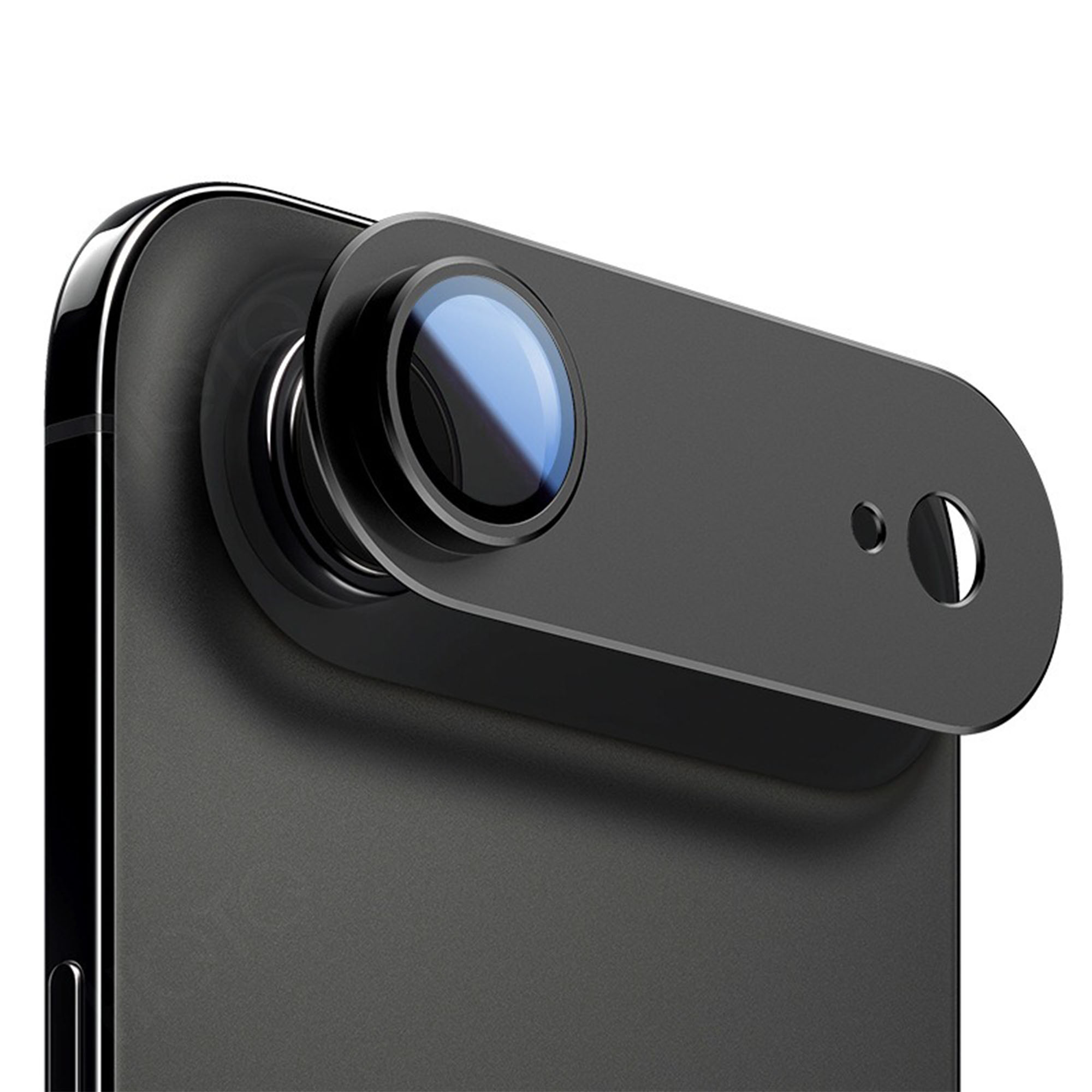 For iPhone Air Camera Lens Protector Aluminum Alloy+Tempered Glass One-Piece Design AR+AF Anti-Reflective Lens Film - Black