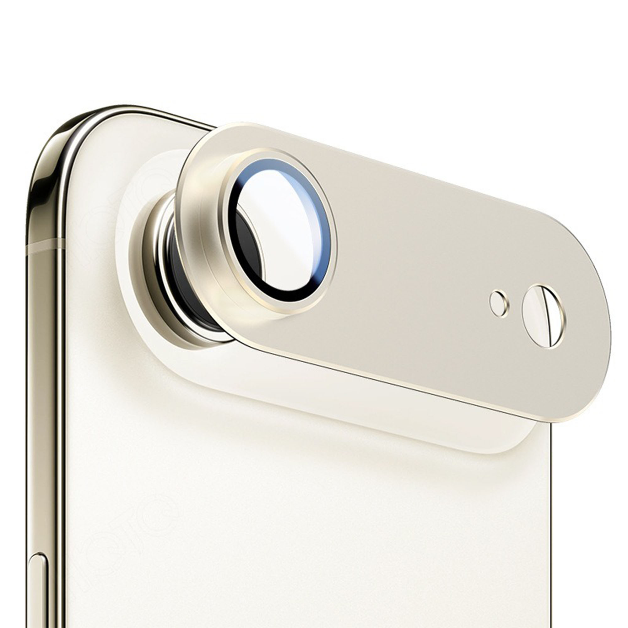 For iPhone Air Camera Lens Protector Aluminum Alloy+Tempered Glass One-Piece Design AR+AF Anti-Reflective Lens Film - Light Gold