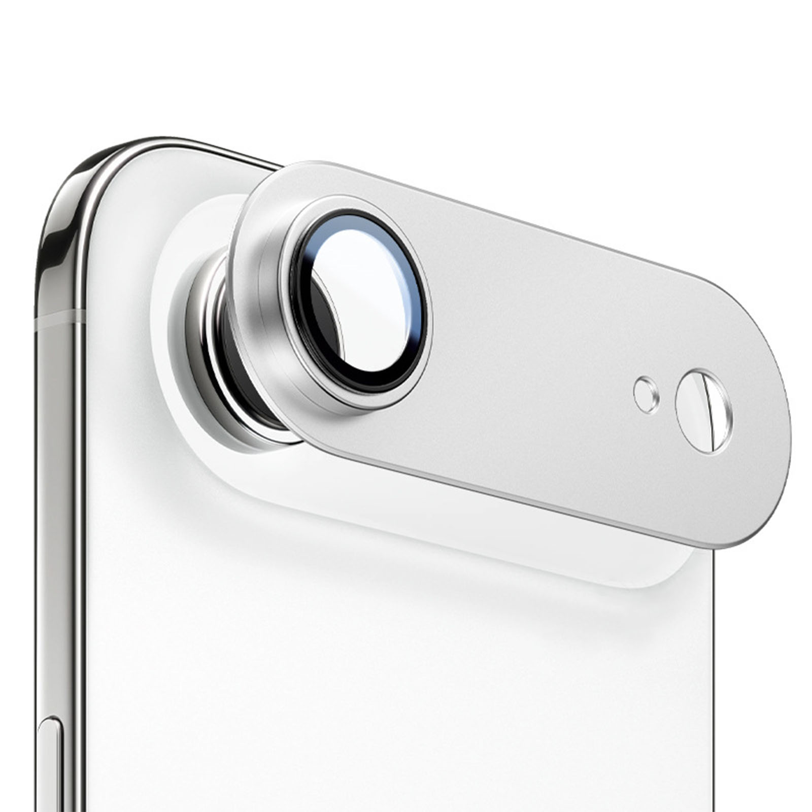 For iPhone Air Camera Lens Protector Step-Style Aluminum Alloy+Tempered Glass AR+AF Anti-Reflective Lens Film, Case Friendly - Silver