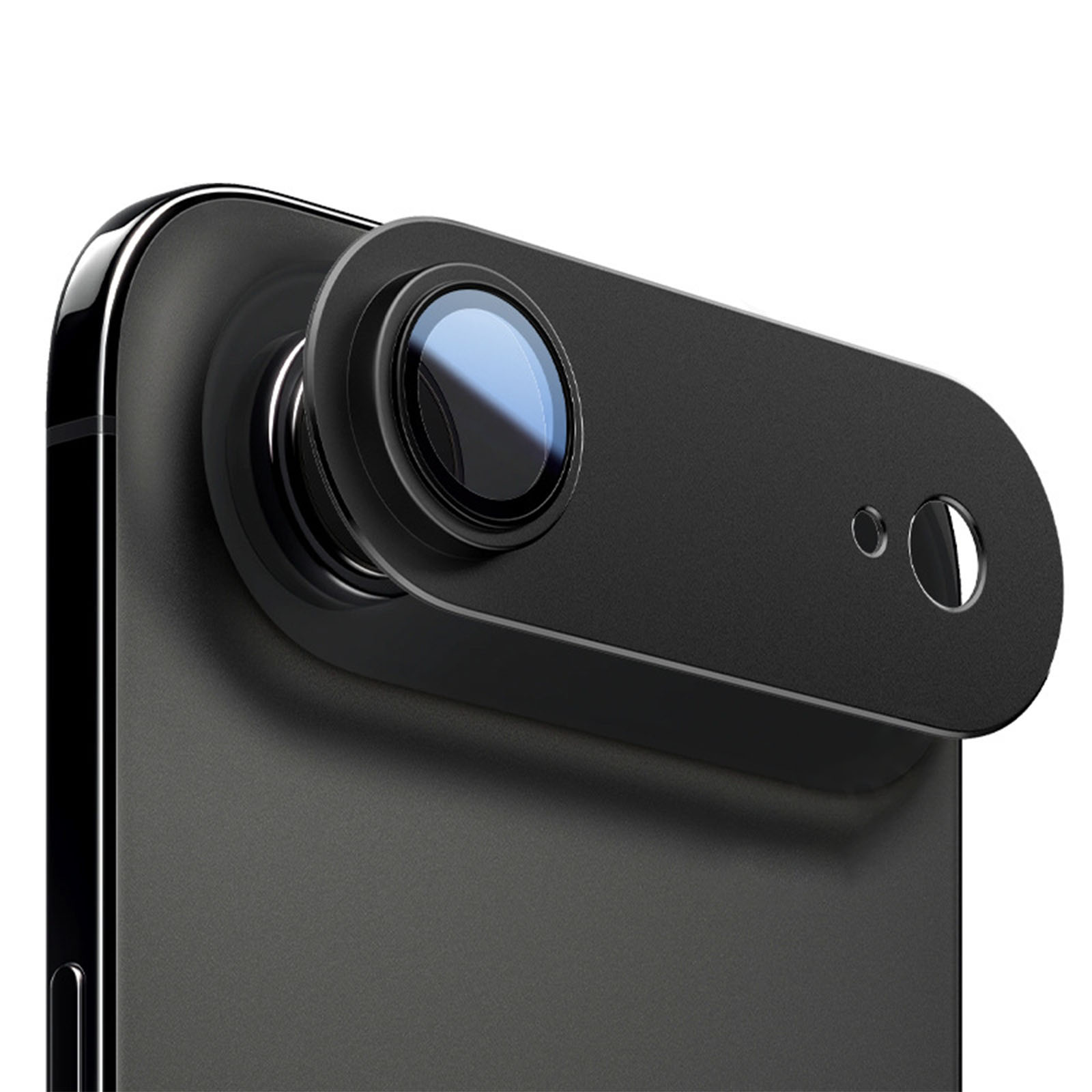 For iPhone Air Camera Lens Protector Step-Style Aluminum Alloy+Tempered Glass AR+AF Anti-Reflective Lens Film, Case Friendly - Black