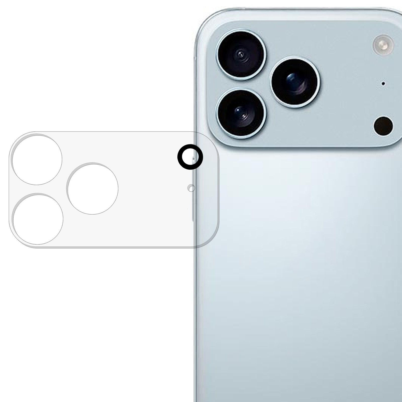 For iPhone 18 Pro Camera Lens Protector Crystal Clear Anti Explosion Tempered Glass Film - Transparent