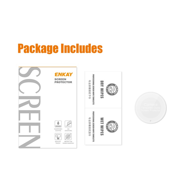 Enkay Hut Prince For Ehrenmagie5 Lite 5g / X9a 5G 0,2 mm 9h Objektiv Beschützer Hochaluminium-silicon-glaskamera-objektivfilm-5