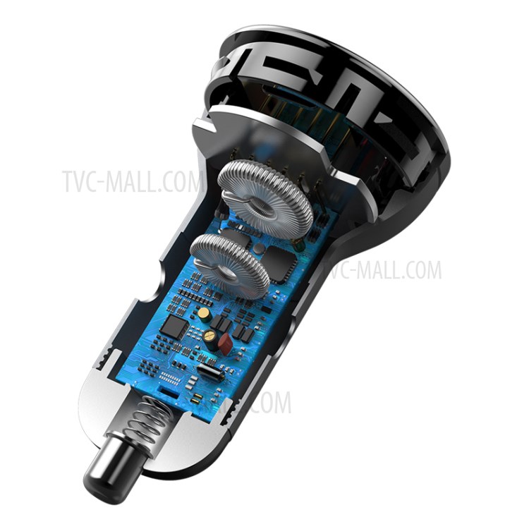 BASEUS Dual Digital Display PPS Car Quick Charger C+U 45W - Gray-10