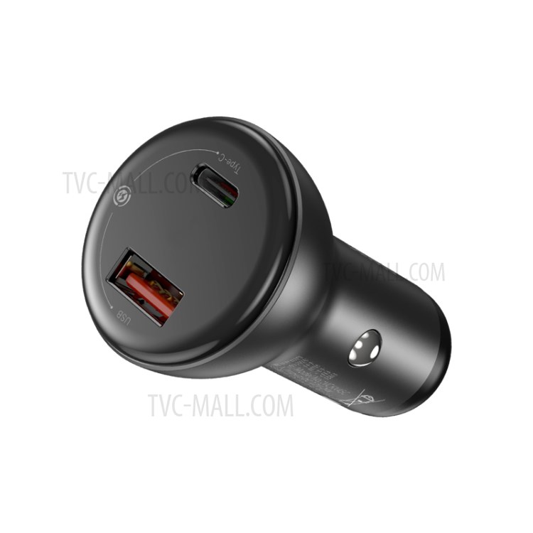 BASEUS Dual Digital Display PPS Car Quick Charger C+U 45W - Gray-9