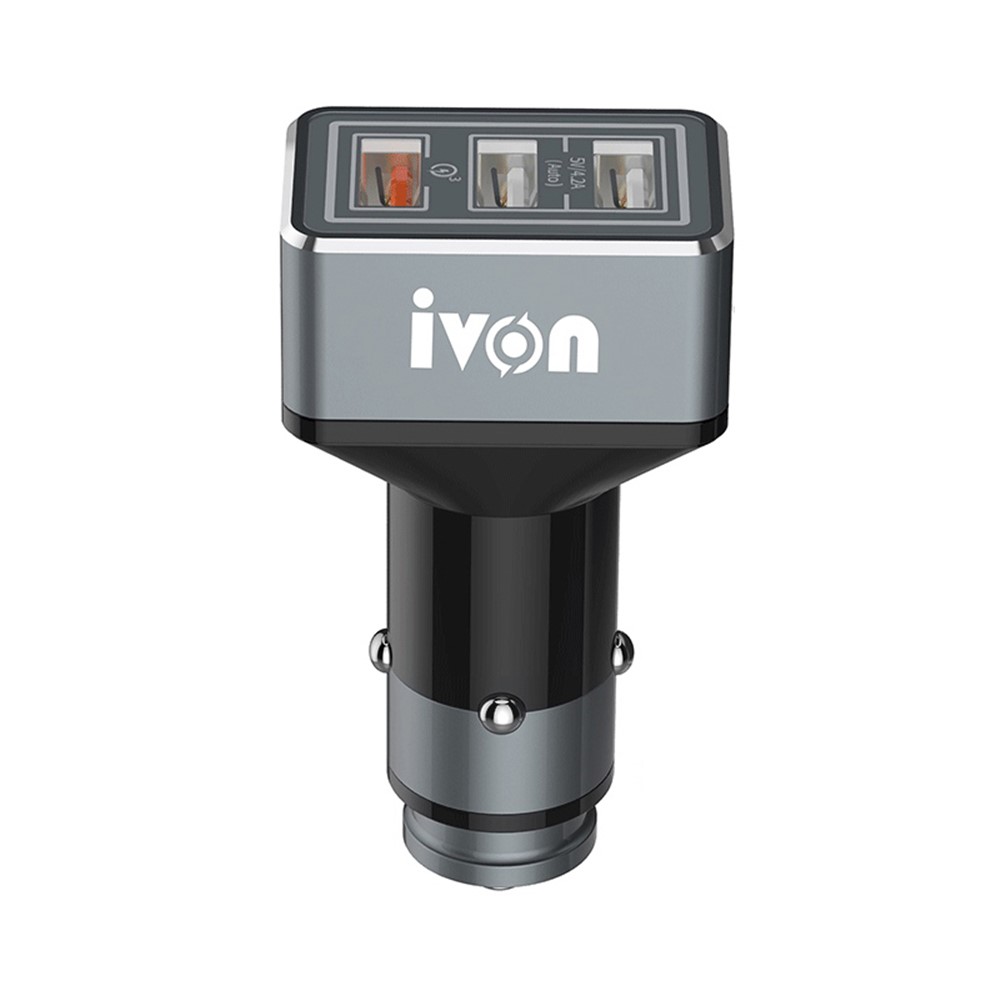 IVON CC36 5V 4.2A + QC3.0 3 USB Fast Charging Cigarette Lighter Car Charger Adapter-1