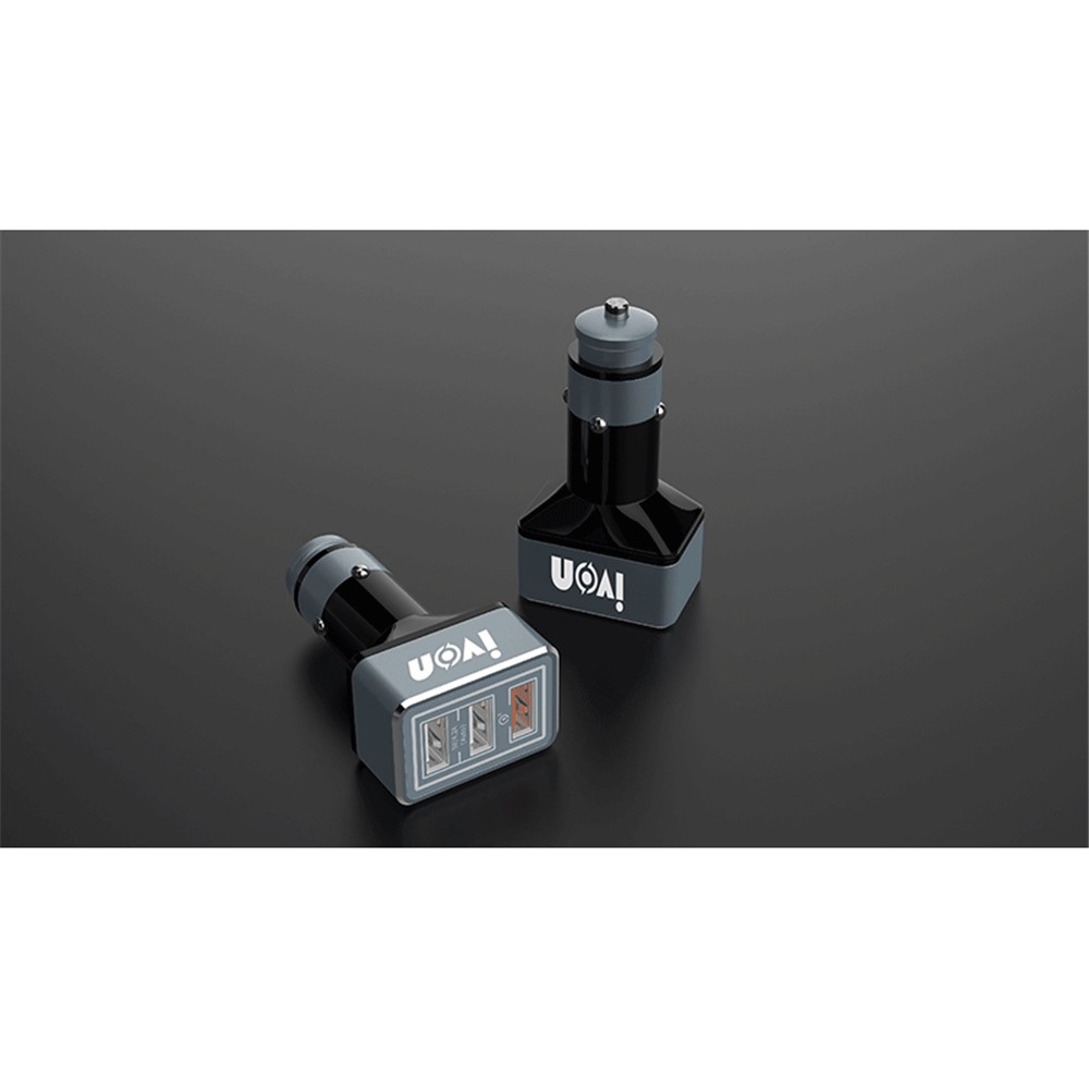 IVON CC36 5V 4.2A + QC3.0 3 USB Fast Charging Cigarette Lighter Car Charger Adapter-3