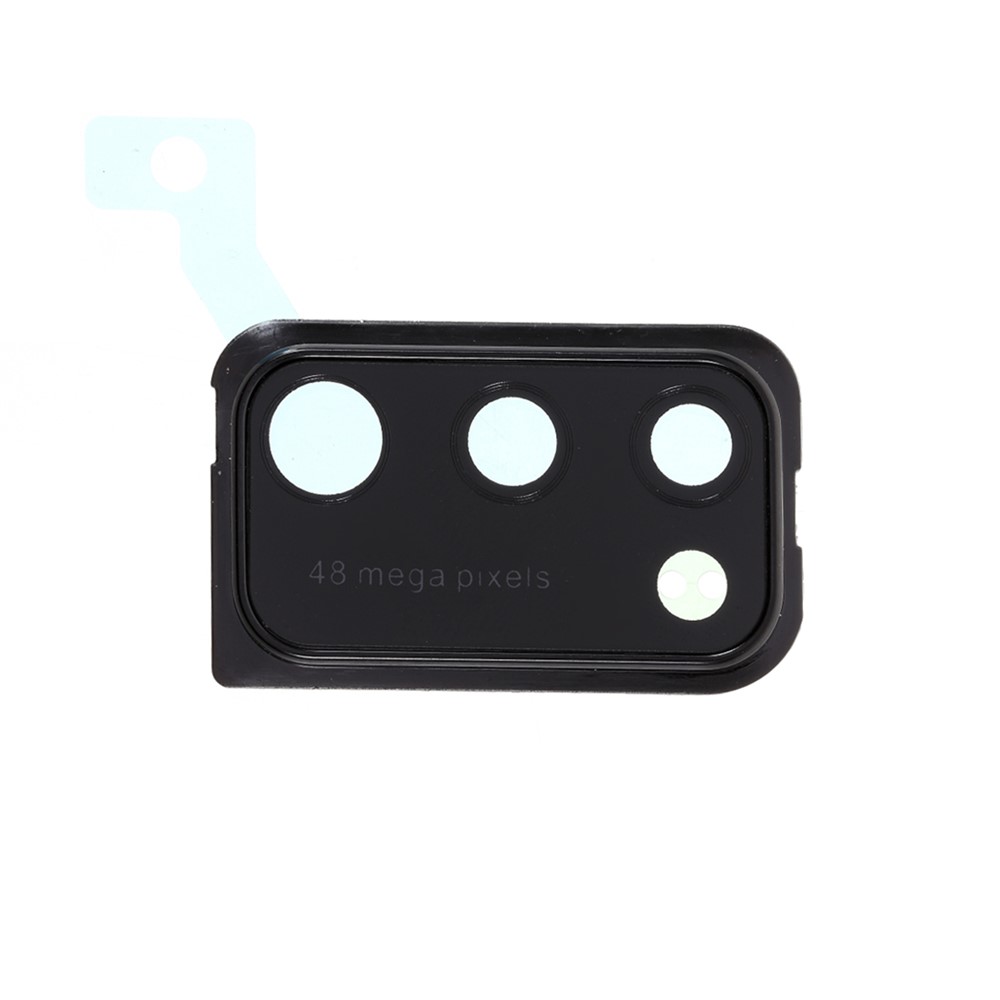 OEM Back Camera Lens Ring Cover with Glass Lens Part for Samsung Galaxy A41 A415 - Black-1